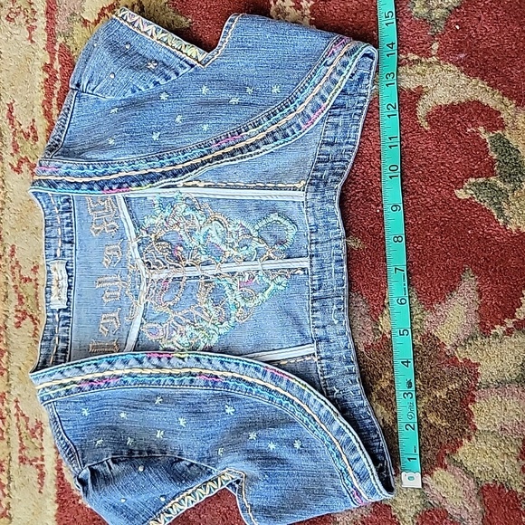 Y2K Embroidered denim bolero jacket, Rebel - Picture 7 of 9